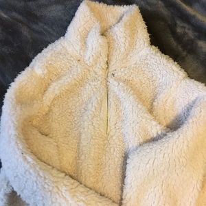 Fuzzy quarter zip sweater